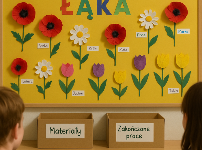 Kwiaty z bibuły "Wiosenna Łąka"