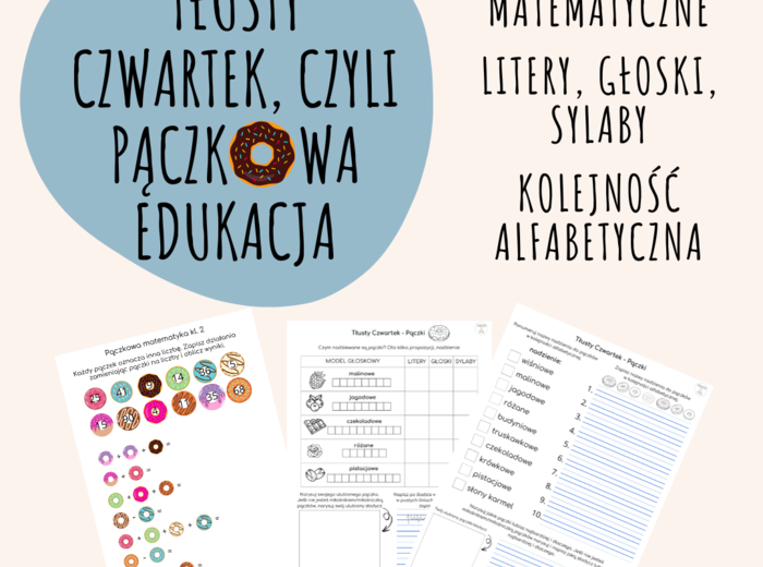 TŁUSTY CZWARTEK - PĄCZKOWA EDUKACJA DLA KLAS 1-3