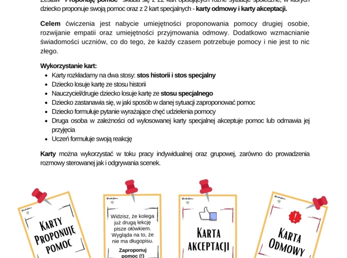 Karty PROPONUJĘ POMOC