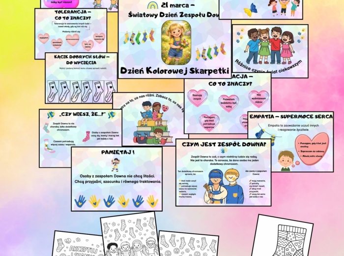 🧦🌈 Dzień Kolorowej Skarpetki – gotowy pakiet dla klas 1–3!