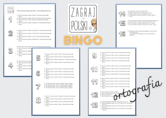 Bingo ortograficzne - pytania