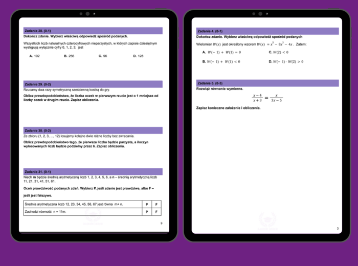 Zbiór arkuszy maturalnych cz.1 - Mat P