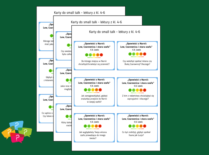 OPOWIEŚCI Z NARNII. LEW, CZAROWNICA I STARA SZAFA – Karty do SMALL TALK – lektury – gra