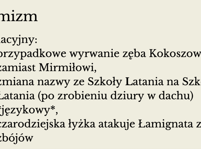 Prezentacja powtórzeniowa przed E8 – ,,Kajko i Kokosz. Szkoła Latania"