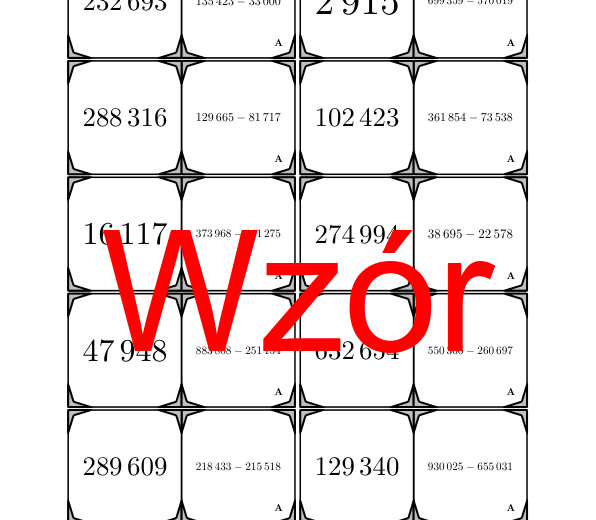 Domino - Odejmowanie do miliona | matematyka