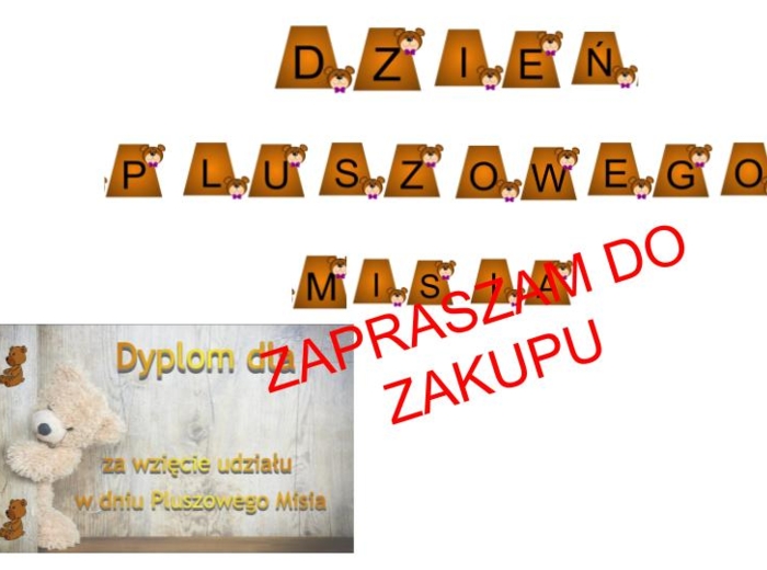 ?Dzień Pluszowego Misia - girlanda i dyplom do wydruku