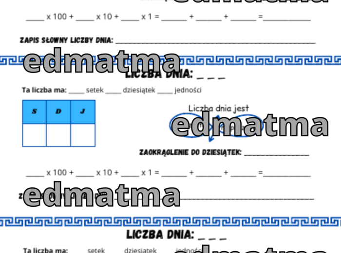 Liczba dnia - system dziesiątkowy