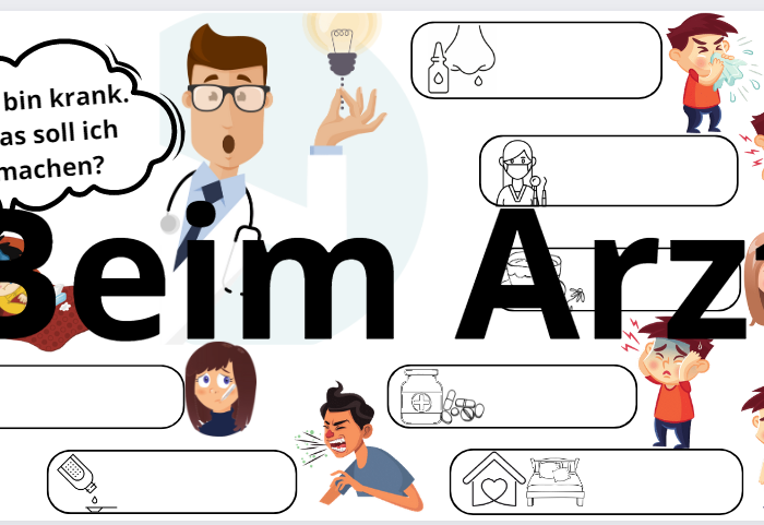 LEKARZ - dolegliwości oraz sposoby radzenia sobie z nimi - język niemiecki - tryb rozkazujący - wklejka