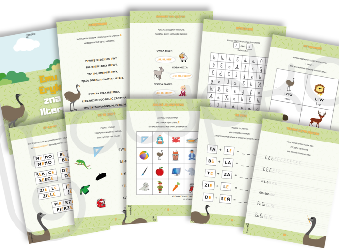 Zeszyt zadań do nauki samogłoski E