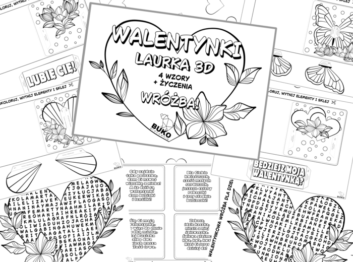 WALENTYNKOWE LAURKI 3D + wróżba