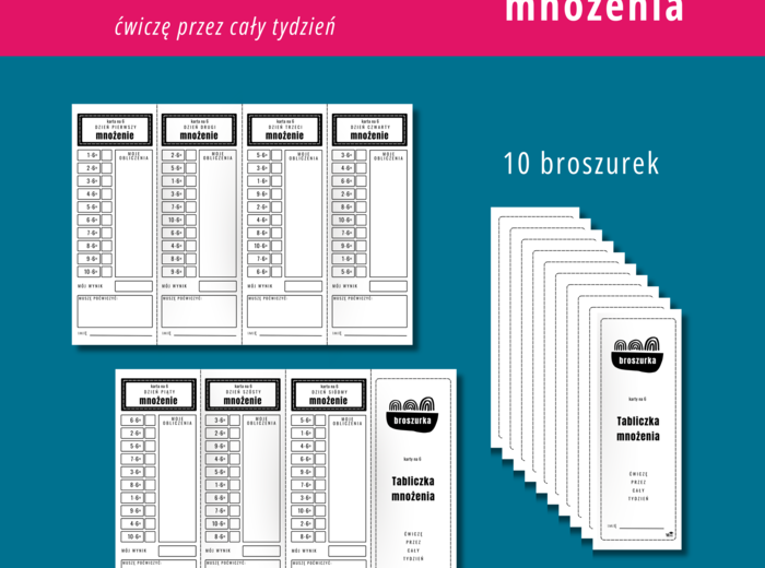 Broszurki - tabliczka mnożenia