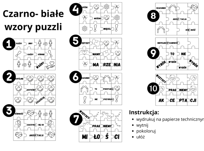 Gra edukacyjna PUZZLE: niepełnosprawność, akceptacja, tolerancja (pedagog, pedagog specjalny, psycholog, wychowawca)