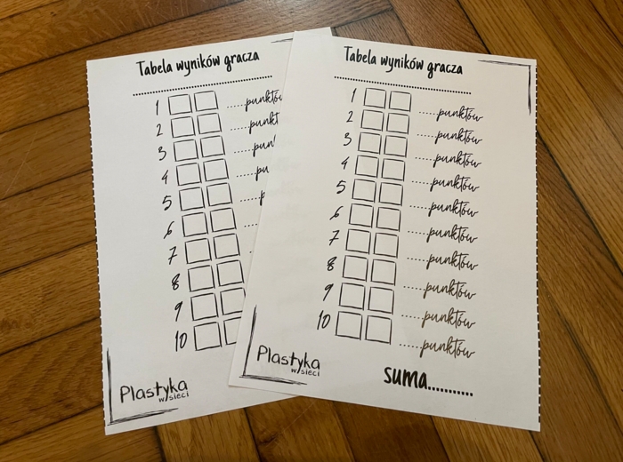 Tabela wyników do gry LosoBarwy - 3 wymiary!