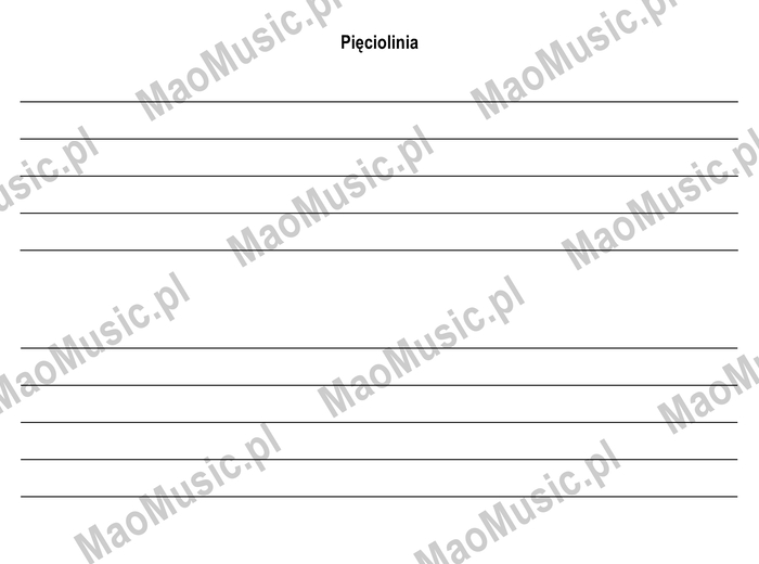 PIĘCIOLINIA szeroka A4