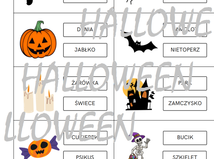 Karty pracy Halloween