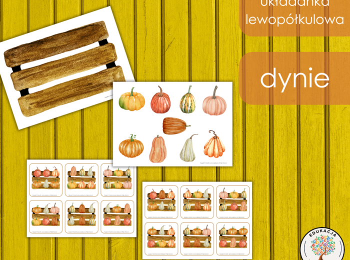 Układanka lewopółkulowa - dynie