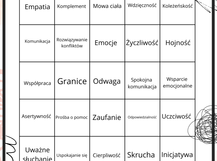 Poza tablicą. relacyjne bingo - 4/52