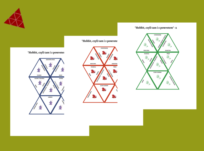 "HOBBIT, CZYLI TAM I Z POWROTEM" - trimino 9 elementów