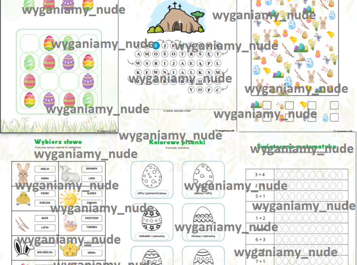 Wielkanoc karty pracy Święto Wielkiej Nocy