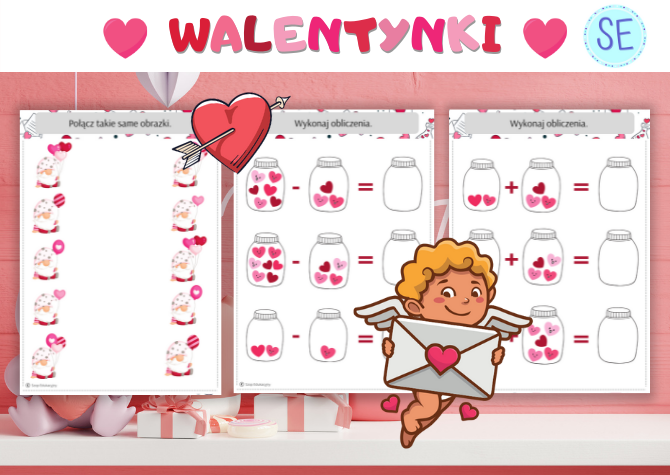 Walentynki - zestaw zadań