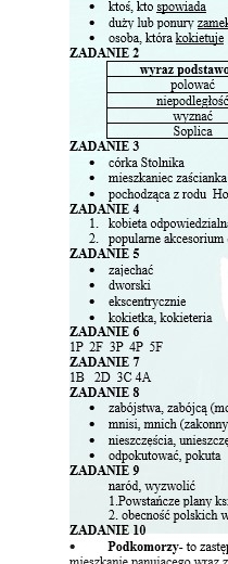 POWTÓRKI PRZED EGZAMINEM. Z BOHATERAMI "PANA TADEUSZA" PRZYPOMINAMY WIADOMOSCI Z ZAKRESU SŁOWOTWÓRSTWA.