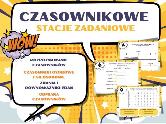 CZASOWNIKOWE STACJE ZADANIOWE - klasa IV
