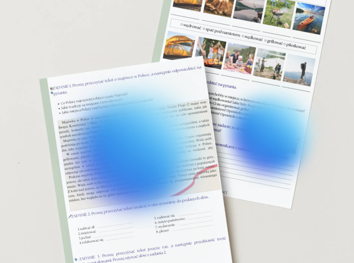 Majówka – gotowa lekcja poziom A2-B1 🇵🇱🌿