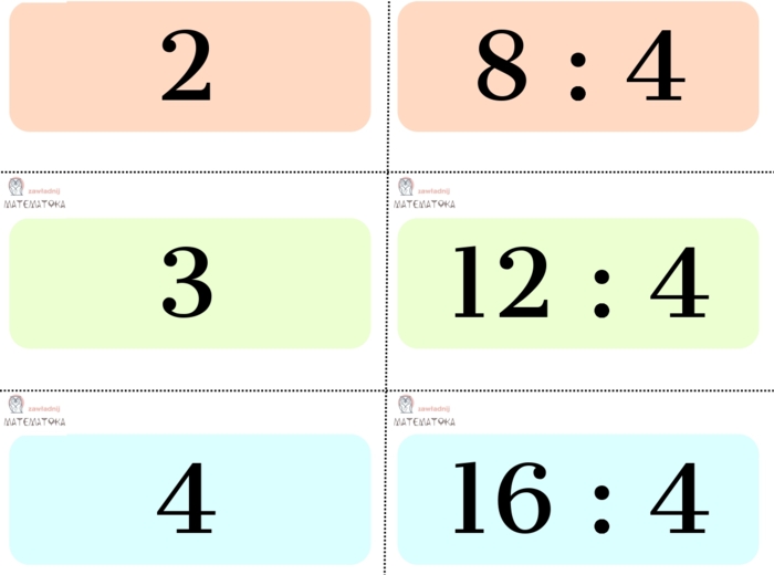 FISZKI - DZIELENIE DO 100