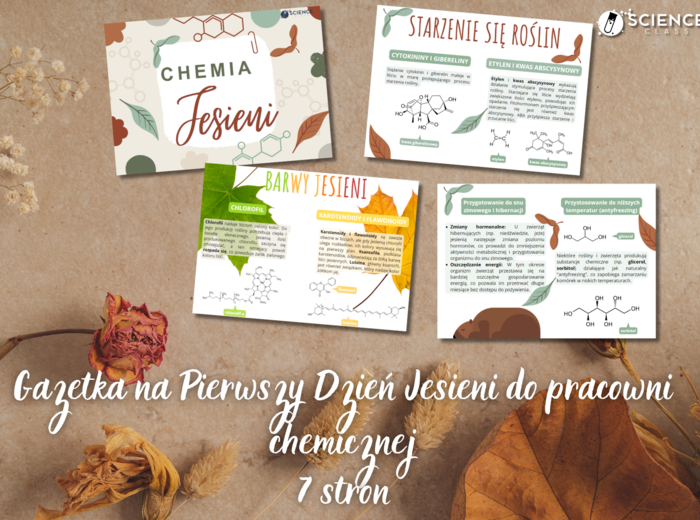 Gazetka na Pierwszy Dzień Jesieni do pracowni chemicznej