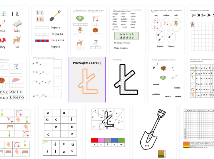 Poznajemy literę Ł - zadania dla zerówki, przedszkolaków
