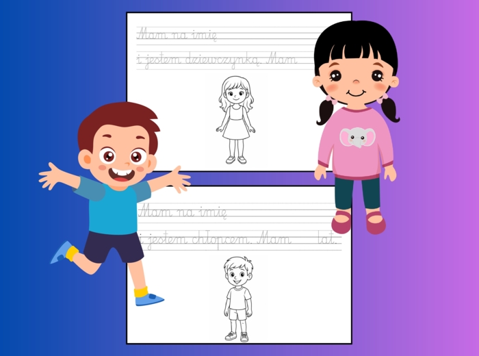 🧒👧 Karta pracy: „Jestem dziewczynką” / „Jestem chłopcem”