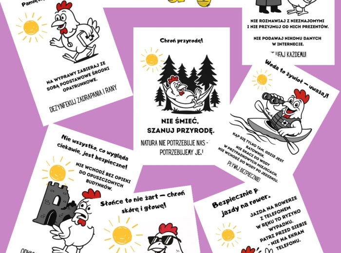 Bezpieczne wakacje - gazetka profilaktyczna