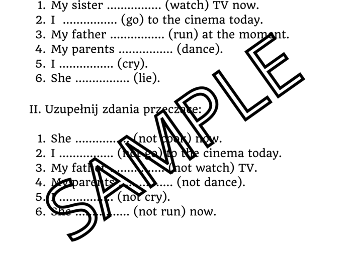 Present Continuous z Buzzy English