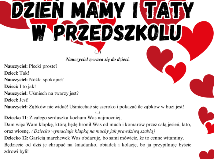 "Prezent!" Scenariusz z okazji Dnia Mamy i Taty dla przedszkoli