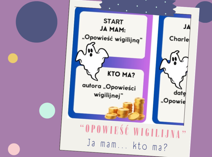 "Opowieść wigilijna" - gra z serii "Ja mam...kto ma?"