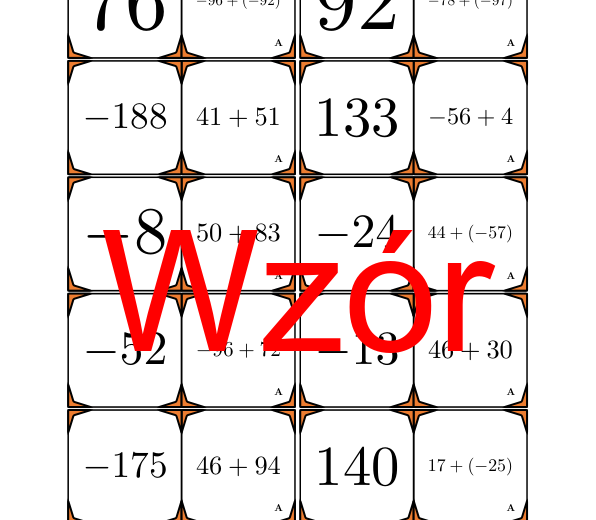 Domino - Dodawanie liczb całkowitych | matematyka