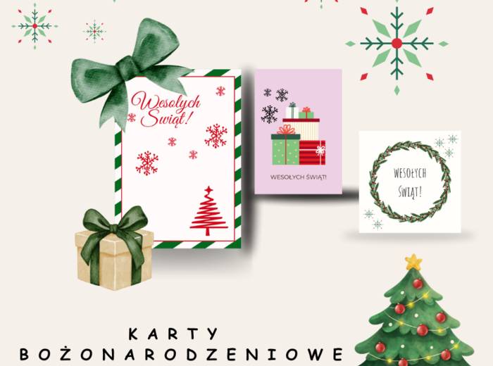 Karty Świąteczne - Boże Narodzenie - szablony