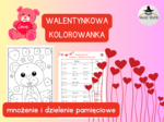 KOLOROWANKA WALENTYNKOWA - mnożenie i dzielenie pamięciowe