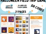 Halloween Gra Trernowa dla dużych i małych +QR Codes, Domino w 3 wersjach (również dla nieczytających), opisane karty obrazkowe na j. angielski i inne wydarzenia jesienne, dobre dla SPE, kody QR
