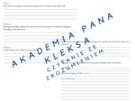 "Akademia Pana Kleksa" czytanie ze zrozumieniem + odpowiedzi