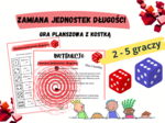 Zamiana jednostek długości - gra planszowa z kostką