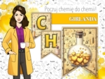 Girlanda / baner / proporczyk / napis / dekoracje / ścienna gazetka szkolna. POCZUJ CHEMIĘ DO CHEMII!