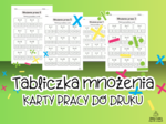 Karty pracy z tabliczki mnożenia – „Pokoloruj prawidłowy wynik” (Zestaw 10 kart PDF)