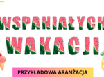 Dekoracja /gazetka WAKACJE / WSPANIAŁYCH WAKACJI/dodatkowe elementy dekoracyjne
