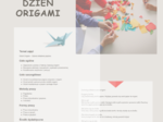 Scenariusz zajęć na Dzień Origami