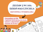🧩 Zestaw 2 w 1 – Krzyżówka i Wykreślanka „Dzień Nauczyciela”, Szkoła podstawowa • Świetlica • Godzina wychowawcza, kalsy 1-8