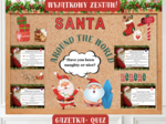🎅Gazetka językowa Santa Around the World+ quiz| Wyjątkowa edukacyjna dekoracja klasy lub korytarza🎅