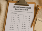 Karta pracy: Liczby całkowite – ćwiczenia z odejmowania