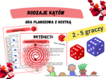 Rodzaje kątów - gra planszowa z kostką