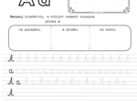 Litery A-Ż - pisanie po śladzie KARTA PRACY
